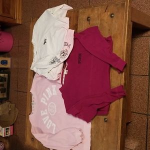 Victoria's secret 3 large /2 shirts and 1 sweatshirt